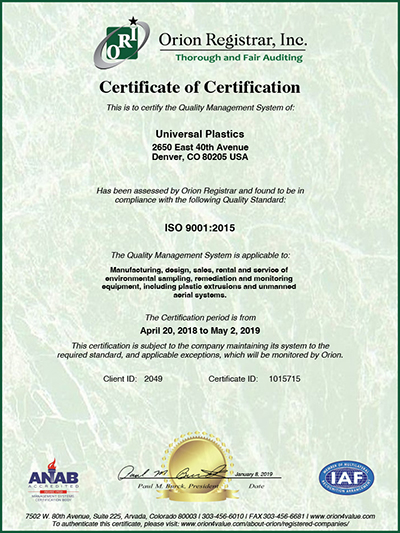 ISO 9001:2015 Certificate